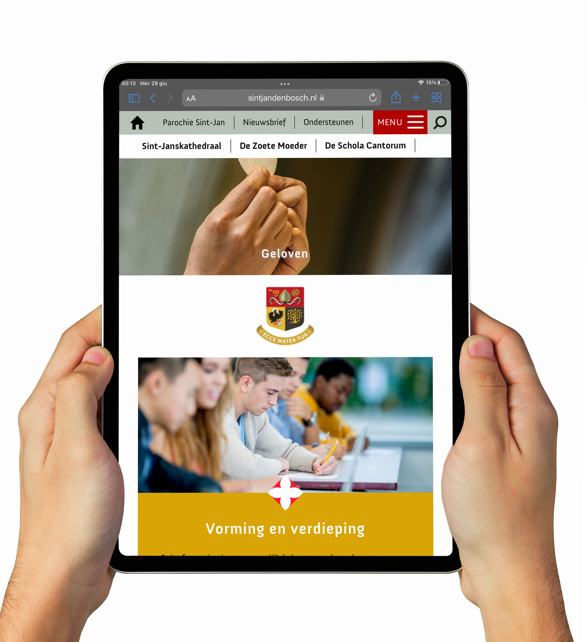 Impulsar Sint-Jan Website-Tablet